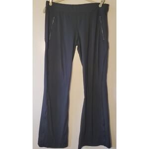 Adidas By Stella McCartney Black Flared Athletic Pants Zip Pockets Lightweight L